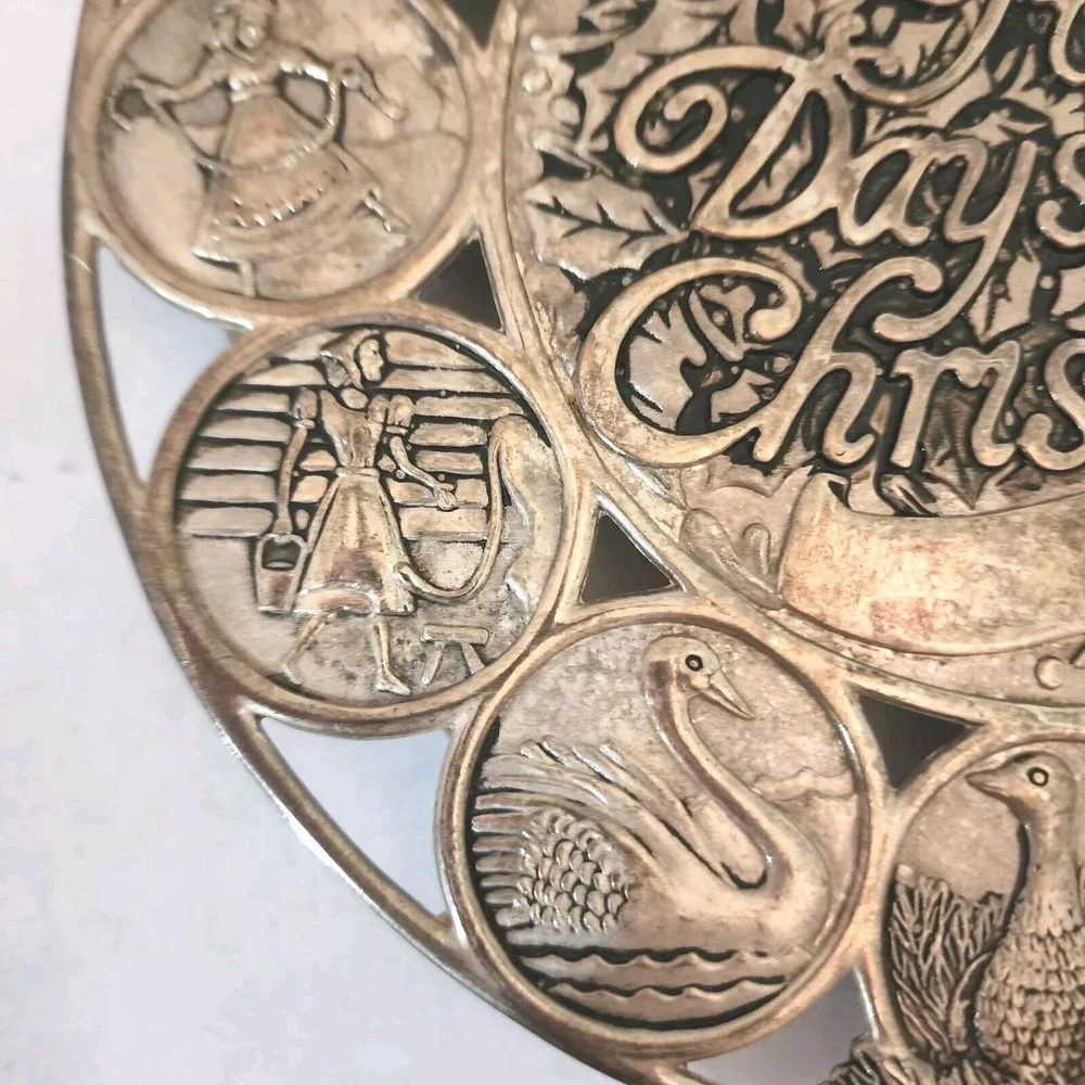 International Silver 12 Days of Christmas Plated Trivet‎